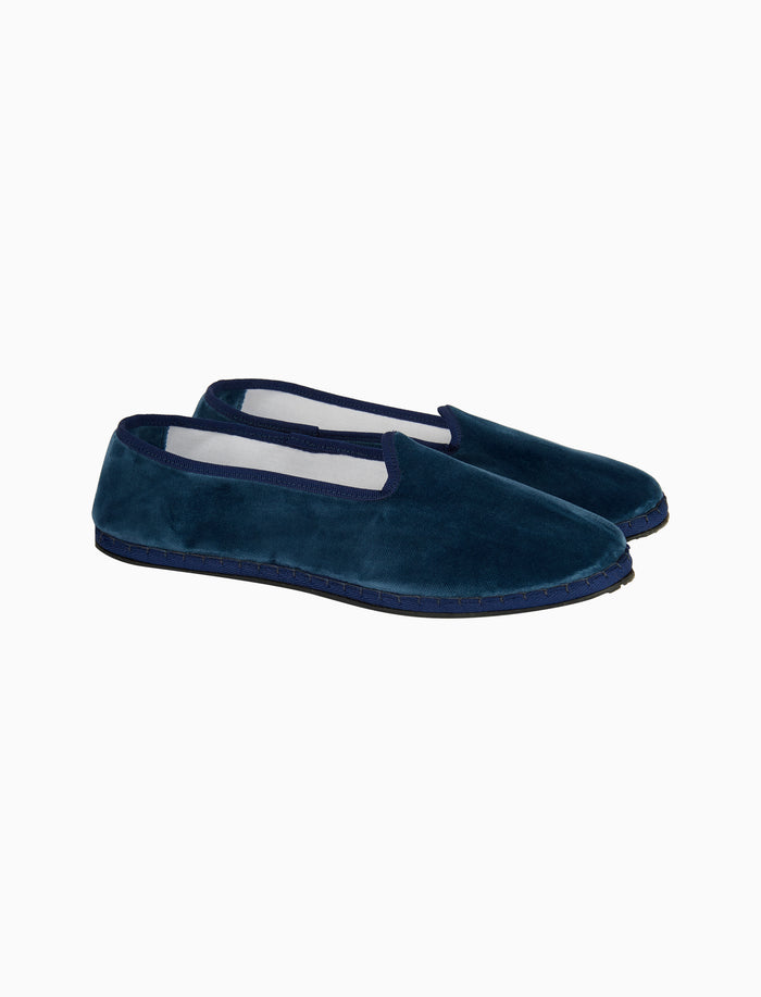 Friulane unisex velluto avio tinta unita - Gallo 1927 - Official Online Shop