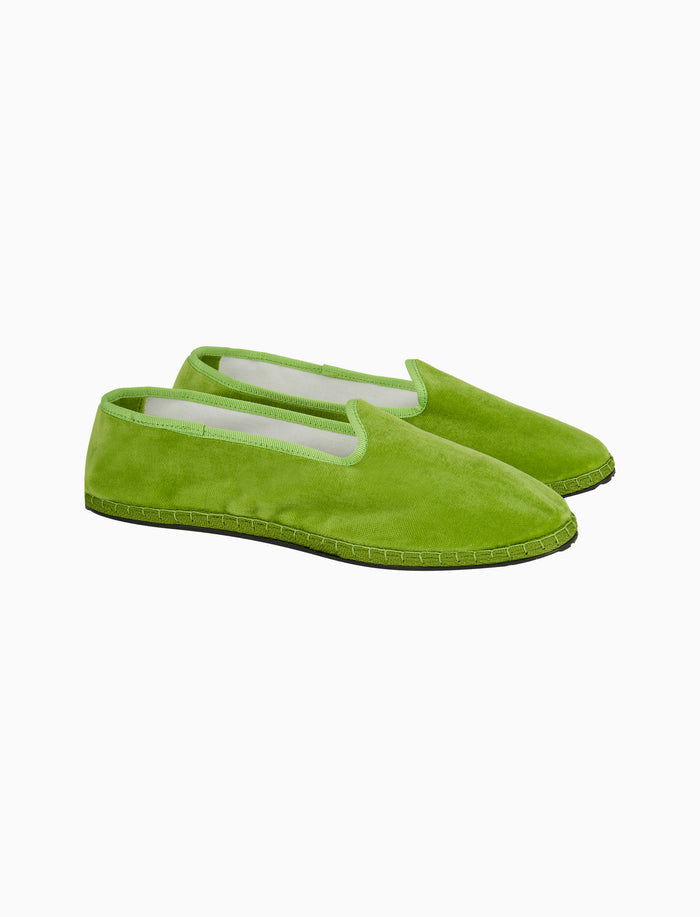 Friulane unisex velluto verde tinta unita - Gallo 1927 - Official Online Shop