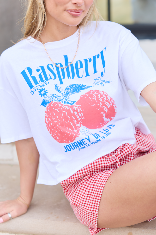 Fruitful Love Raspberry Boxy Graphic Tee FINAL SALE