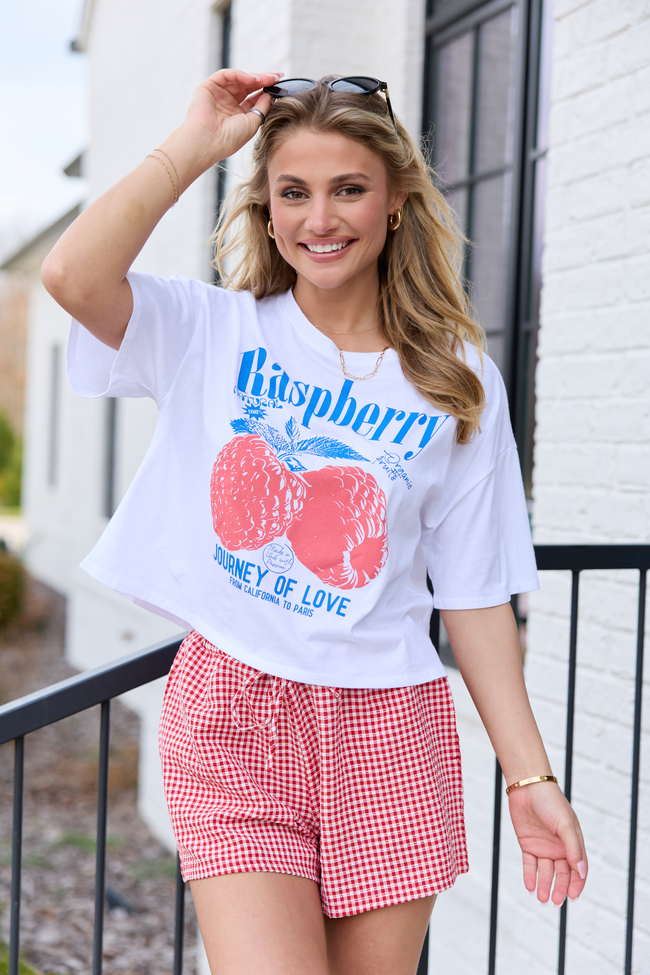 Fruitful Love Raspberry Boxy Graphic Tee FINAL SALE