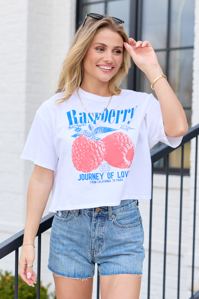 Fruitful Love Raspberry Boxy Graphic Tee FINAL SALE