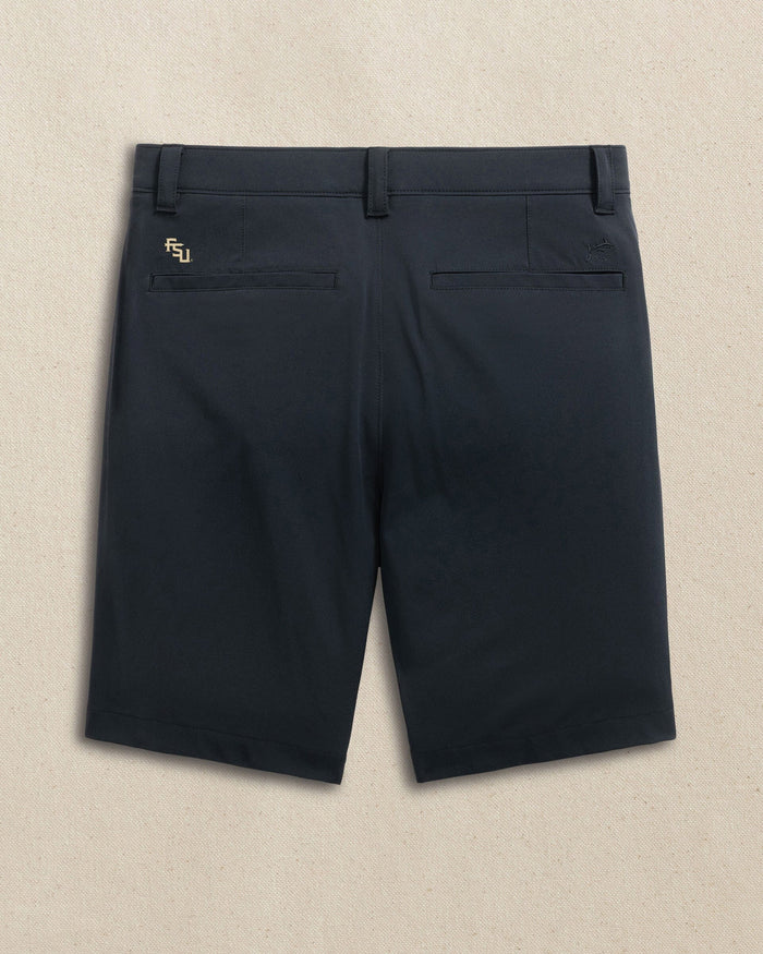 The back view of the Southern Tide FSU Seminoles brrr°®-die 8" Performance Short by Southern Tide - Caviar Black