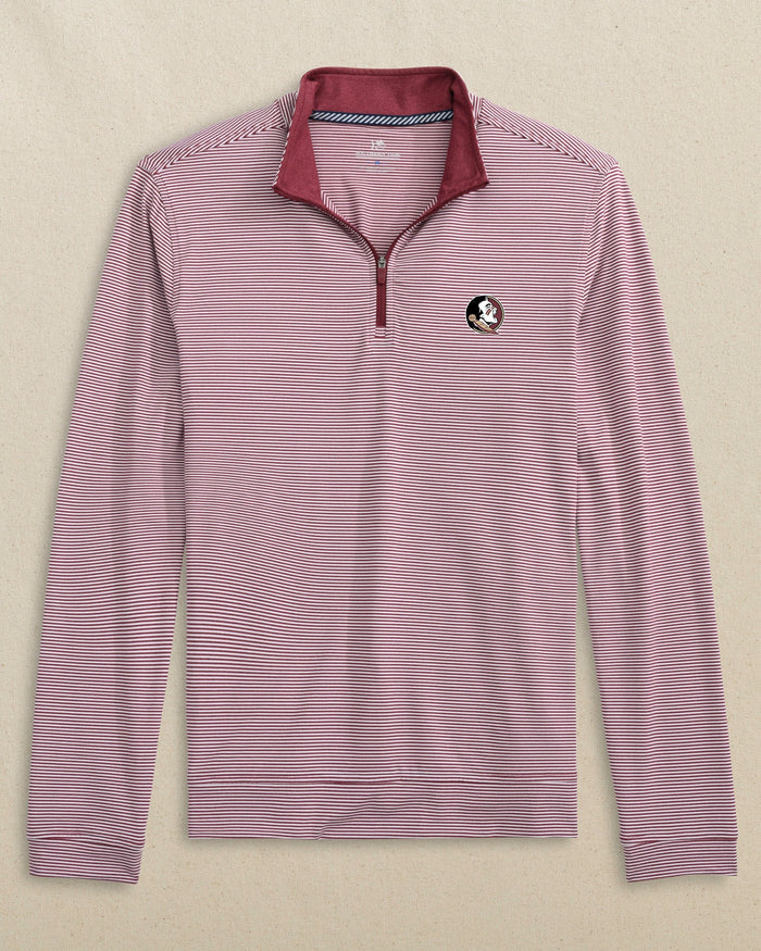 FSU Seminoles Cruiser Micro-Stripe Heather Quarter Zip C_Outerwear Southern Tide