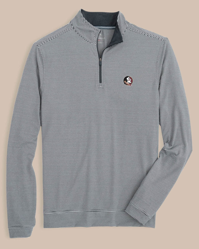 FSU Seminoles Cruiser Micro-Stripe Heather Quarter Zip C_Outerwear Southern Tide