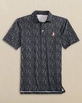 The front view of the Southern Tide FSU Seminoles Driver Finally Friday Polo by Southern Tide - Caviar Black