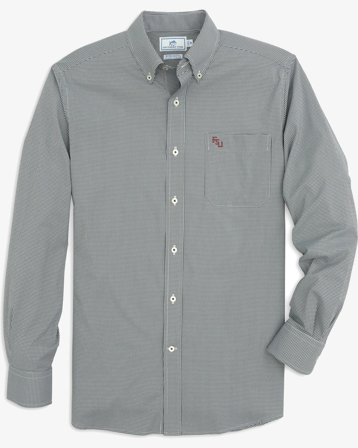 FSU Seminoles Gingham Button Down Shirt