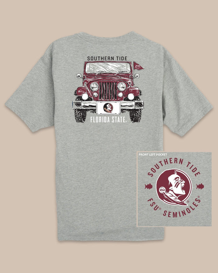 FSU Seminoles Heather Front Plate T-Shirt C_T-Shirts Southern Tide