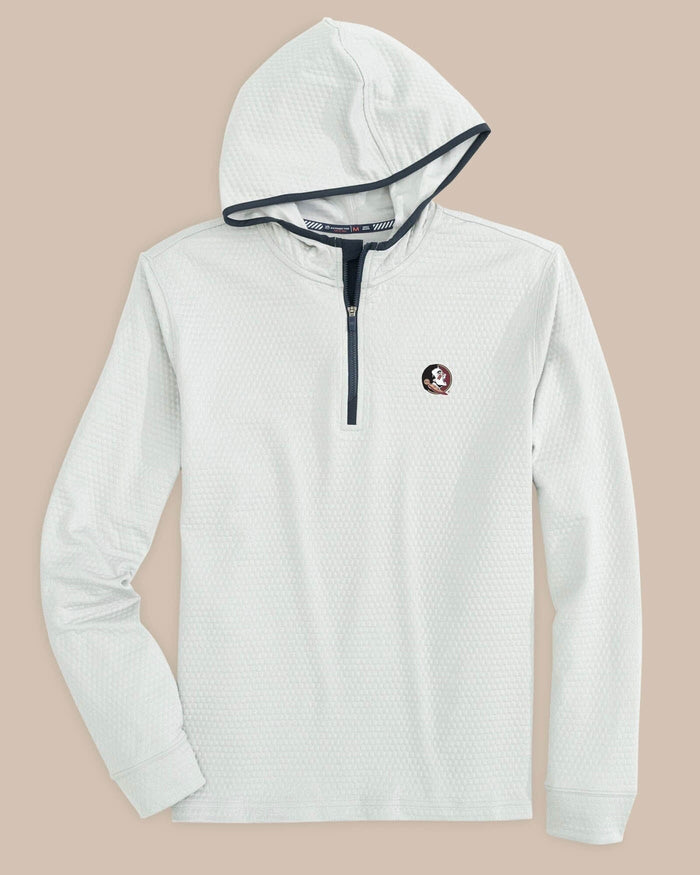 FSU Seminoles Scuttle Heather Quarter Zip Hoodie C_Outerwear Southern Tide