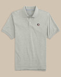 The front view of the FSU Seminoles Skipjack Polo by Southern Tide - Heather Grey