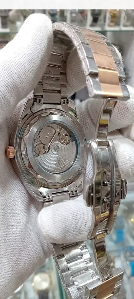 Full Automatic Watch Date Style Watch – Elegant Diamond Markers & Stainless Steel Band