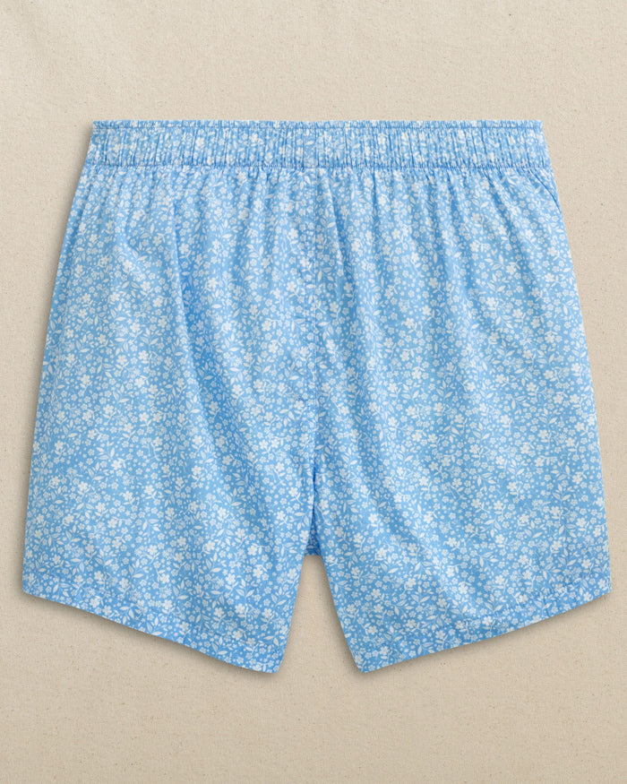 The back view of the Southern Tide Garden Blooms Boxer by Southern Tide - Tide Blue