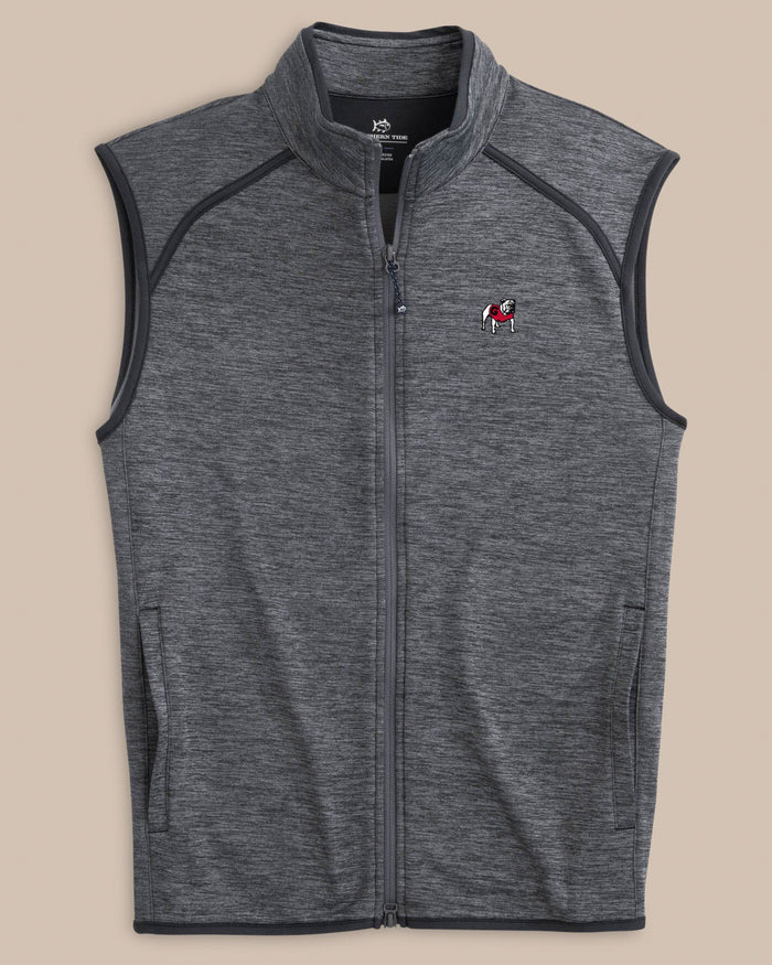 Georgia Bulldogs Baybrook Heather Vest C_Outerwear Southern Tide