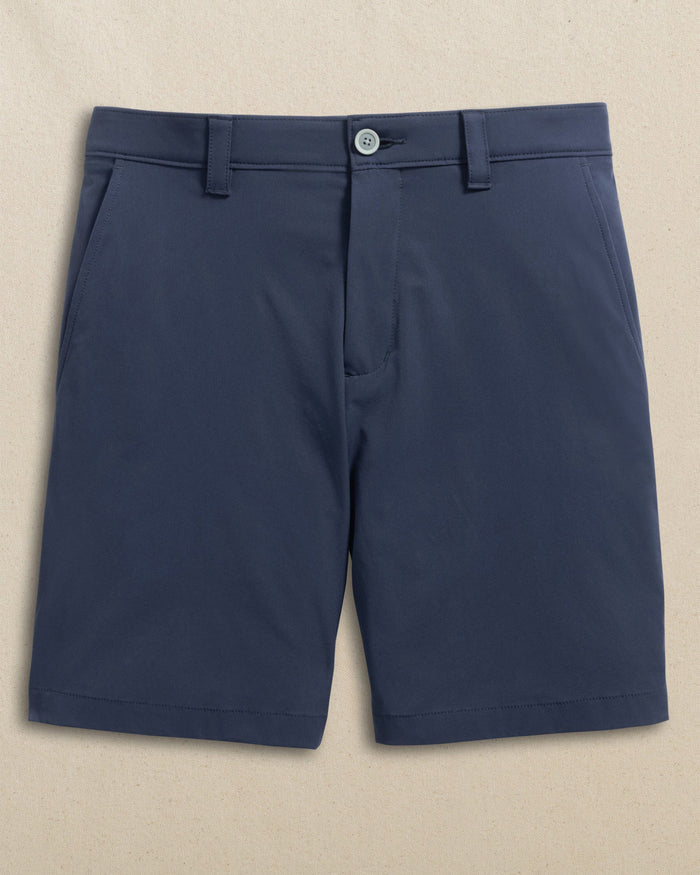 The front view of the Southern Tide Georgia Bulldogs Birdie 8" Coastal Breeze® Performance Short by Southern Tide - True Navy