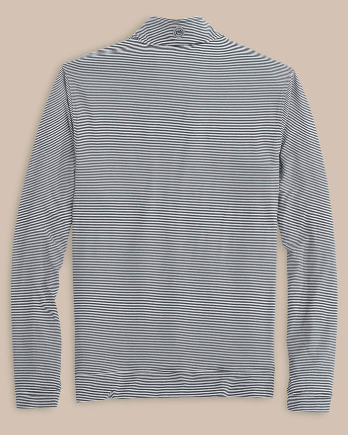 The back view of the Georgia Bulldogs Cruiser Micro-Stripe Heather Quarter Zip by Southern Tide - Heather Black
