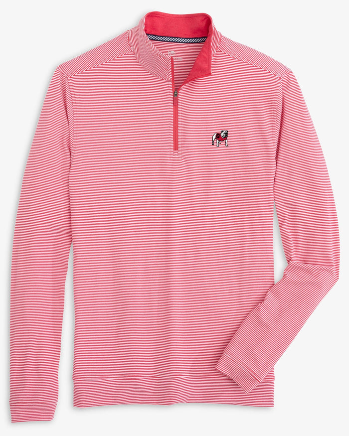 Georgia Bulldogs Cruiser Micro-Stripe Heather Quarter Zip