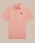 The front view of the Georgia Bulldogs Driver Spacedye Polo Shirt by Southern Tide - Varsity Red
