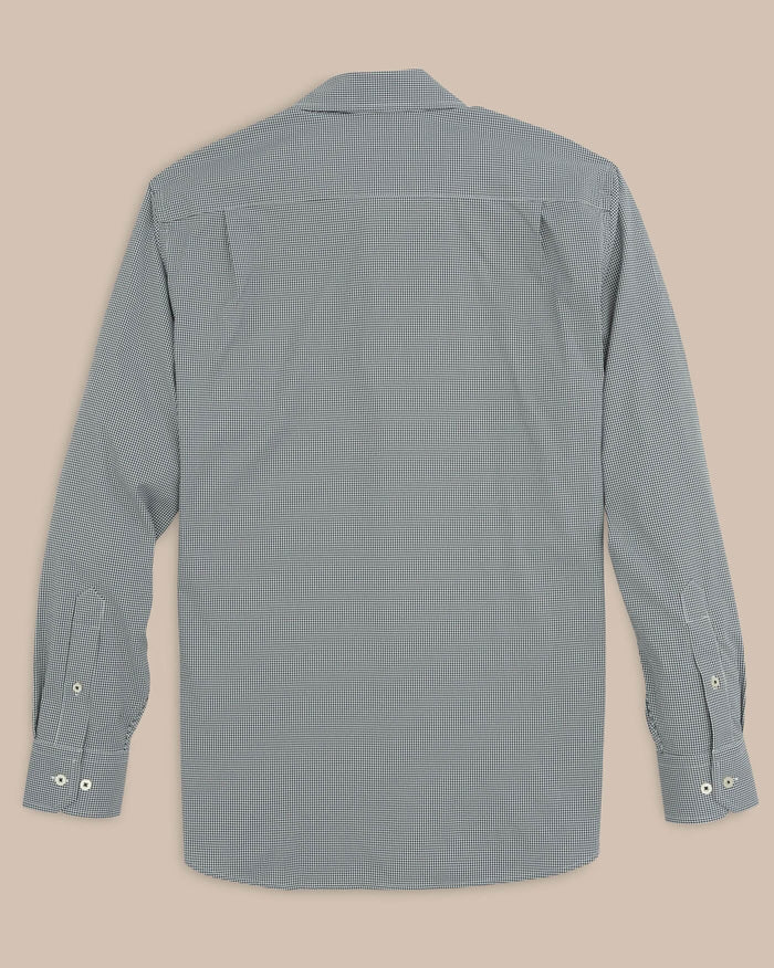 The back view of the Men's Black Georgia Bulldogs Gingham Button Down Shirt by Southern Tide - Black