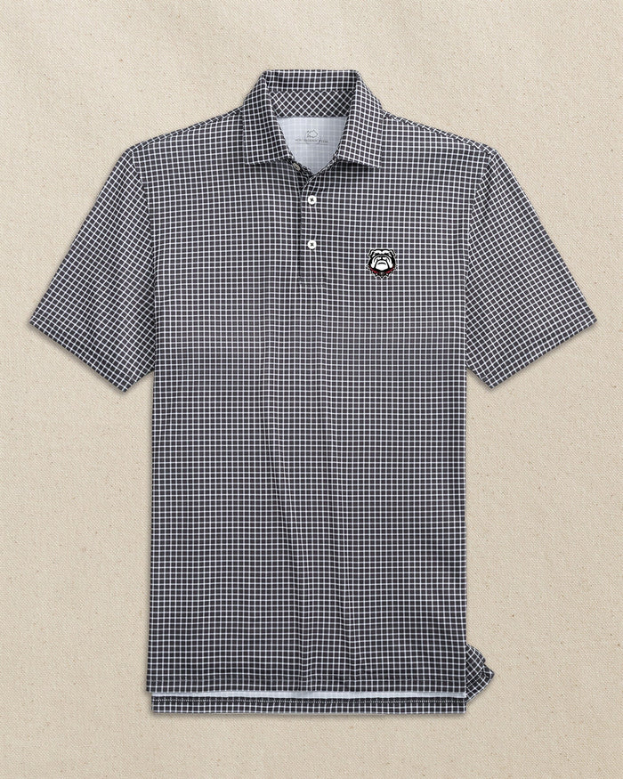 Georgia Bulldogs Head Driver Dunes Edge Plaid Polo C_Polo Shirts Southern Tide