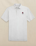 The front view of the Southern Tide Georgia Bulldogs Head Driver Spacedye Polo by Southern Tide - Slate Grey