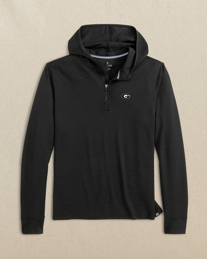 Georgia Bulldogs Oval G Scuttle Quarter Zip Hoodie C_Outerwear Southern Tide