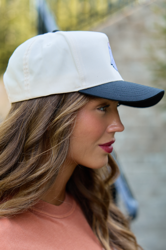 Ghost Natural/Black Embroidered Trucker Hat