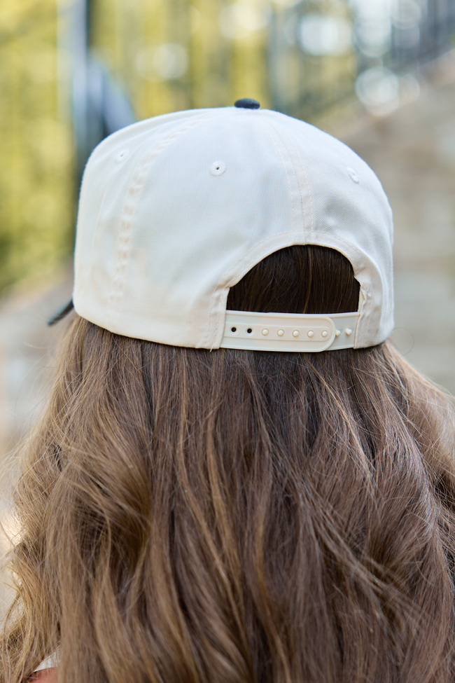 Ghost Natural/Black Embroidered Trucker Hat