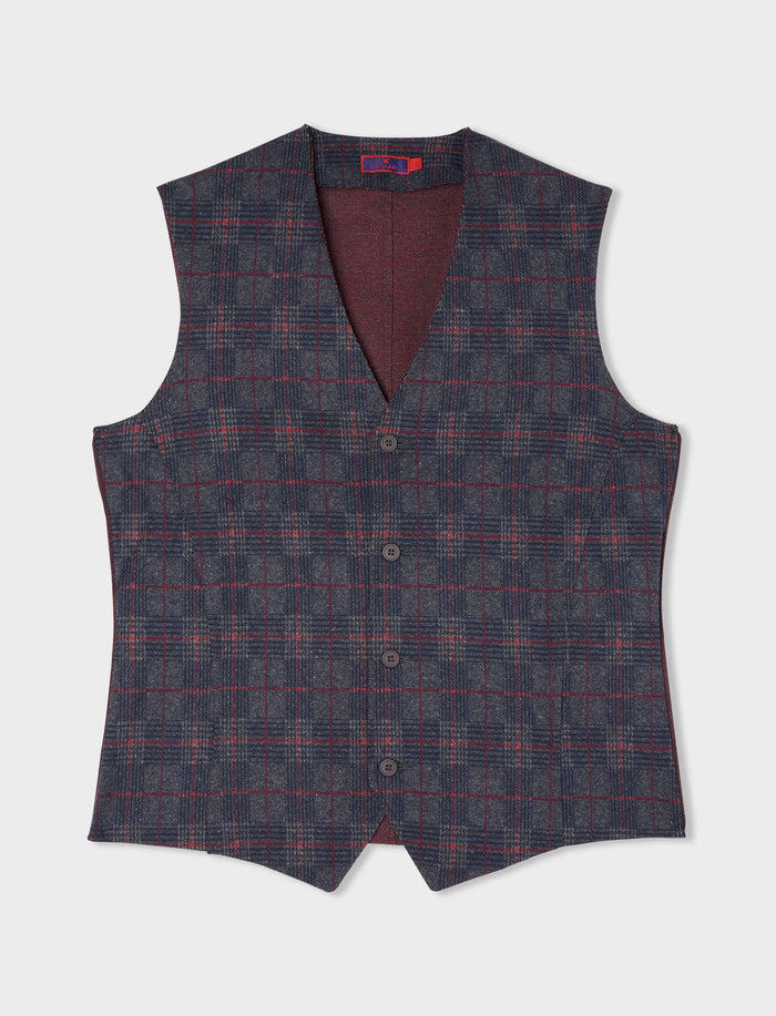 Gilet uomo poliestere e cotone royal fantasia scozzese - Gallo 1927 - Official Online Shop