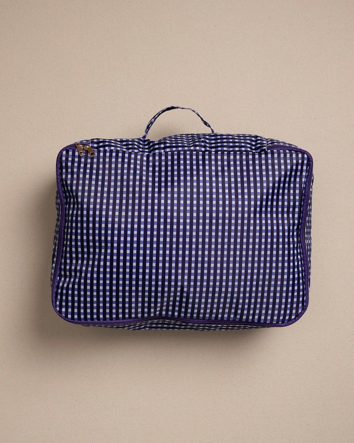 The medium view of the Southern Tide Gingham Packing Cubes 4-Piece Set by Southern Tide - Navy