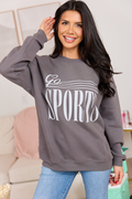 Go Sports Dark Grey Graphic Sweatshirt