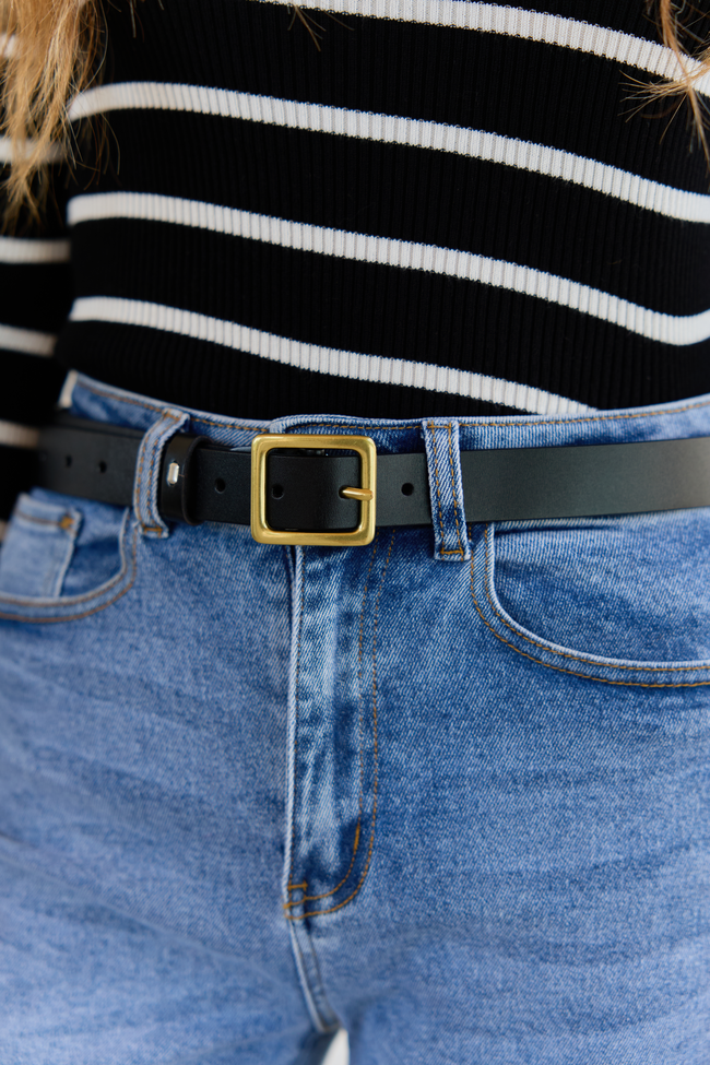 Goes With Everything Denim Belt - Black