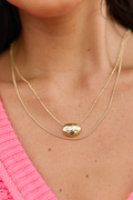 Gold Pendant Layered Necklace
