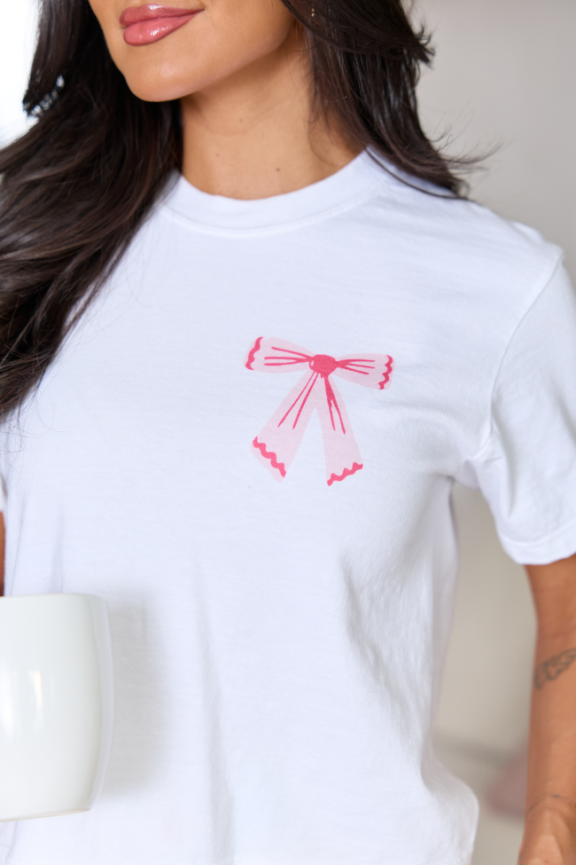 Good Things Multi Bow White Boxy Comfort Colors Graphic Tee FINAL SALE