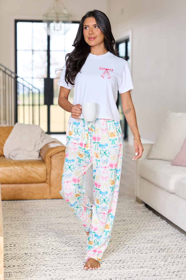 Good Things Multi Bow White Boxy Comfort Colors Graphic Tee FINAL SALE