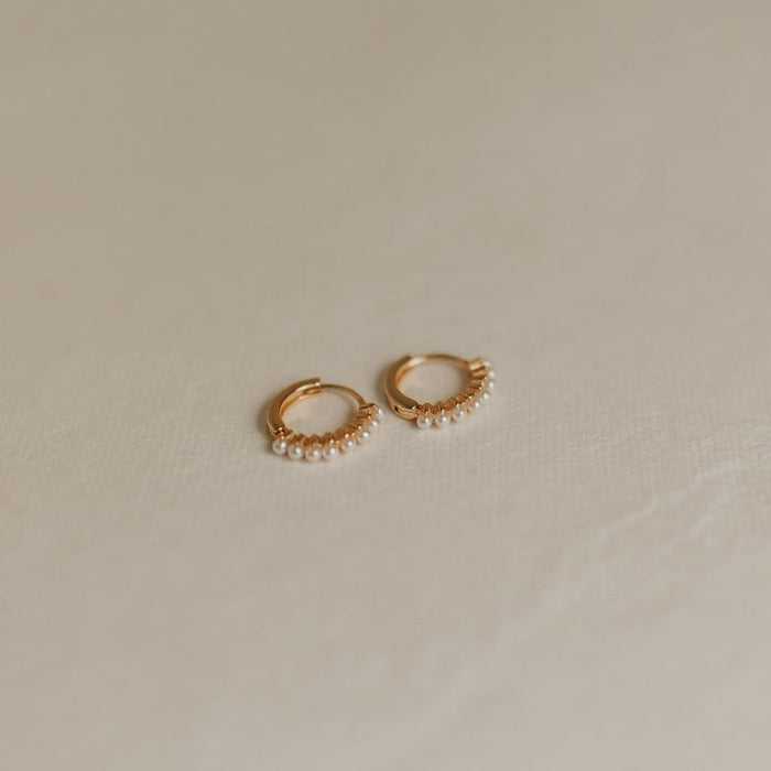 Grace Pearl Hoop Earrings
