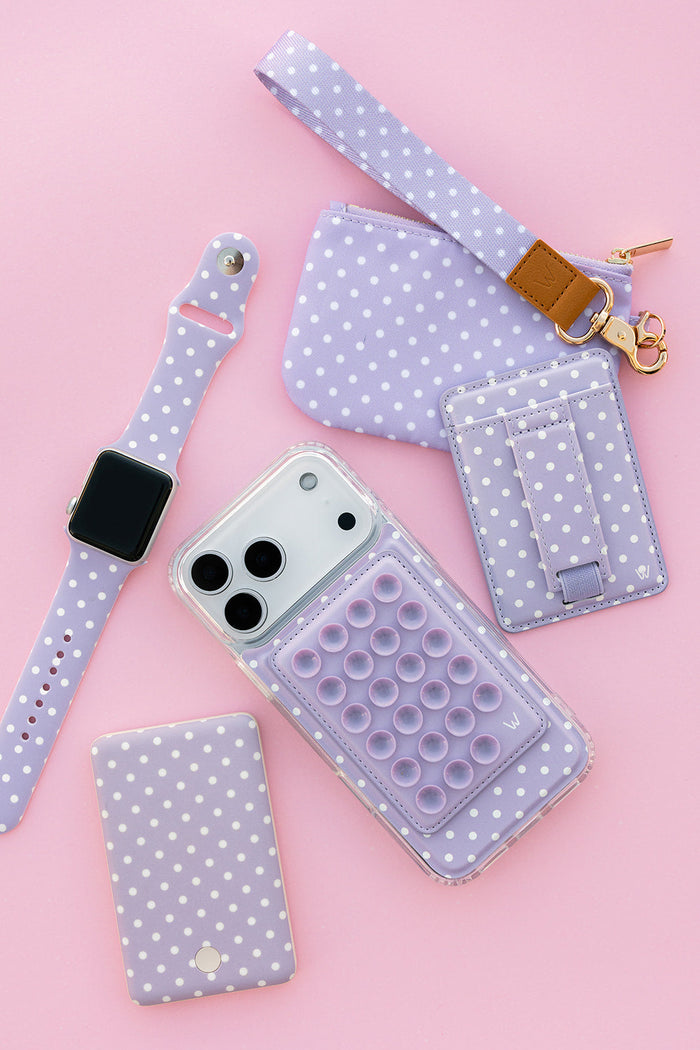 Grape Dots Magnetic Wallet
