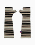 Guanto senza dita donna pile nero righe multicolor - Gallo 1927 - Official Online Shop