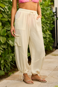 Gwen Cream Gauze Harem Pant FINAL SALE