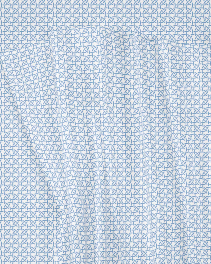The detail view of the Southern Tide Hampstead Sheet Set by Southern Tide - Blue