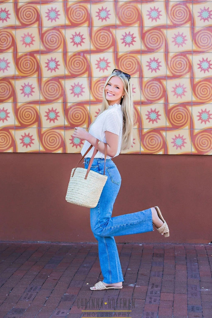 Hand Woven Straw Tote