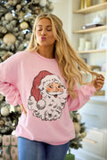 Have Yourself A Merry Little Christmas Light Pink Graphic Sweatshirt