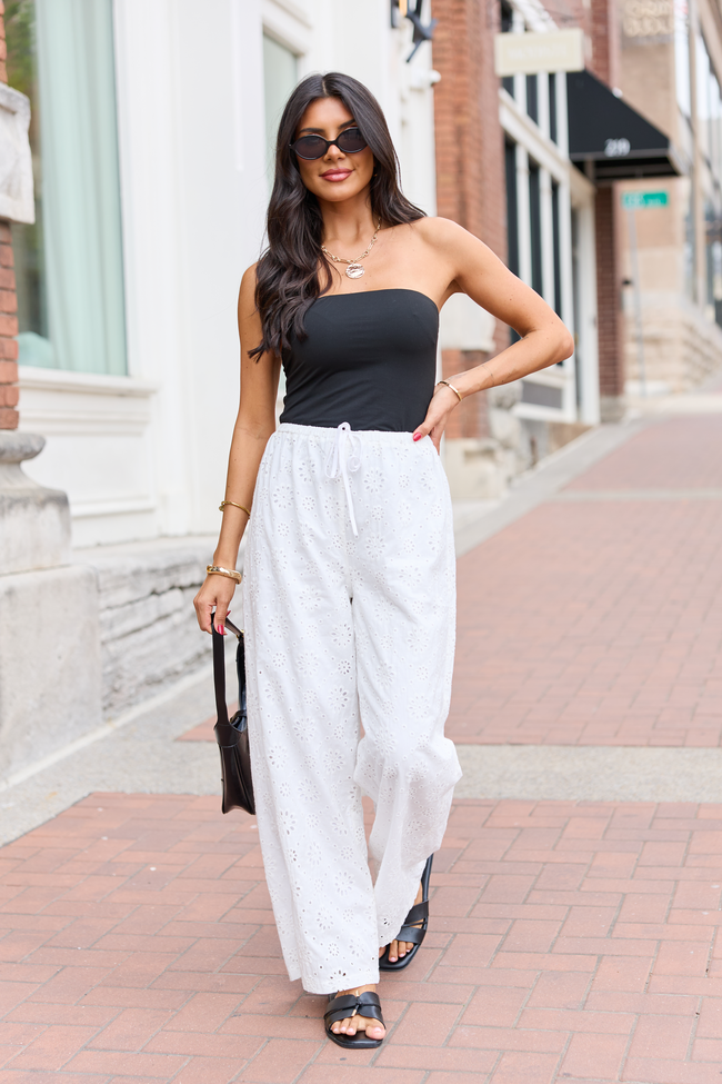 Haven White Eyelet Lace Pants FINAL SALE