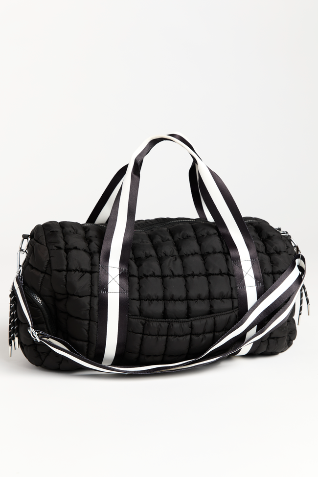 Haylie Active State Black Quilted Duffle Bag FINAL SALE