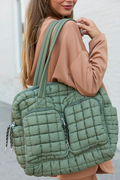 Haylie Olive Quilted Weekender