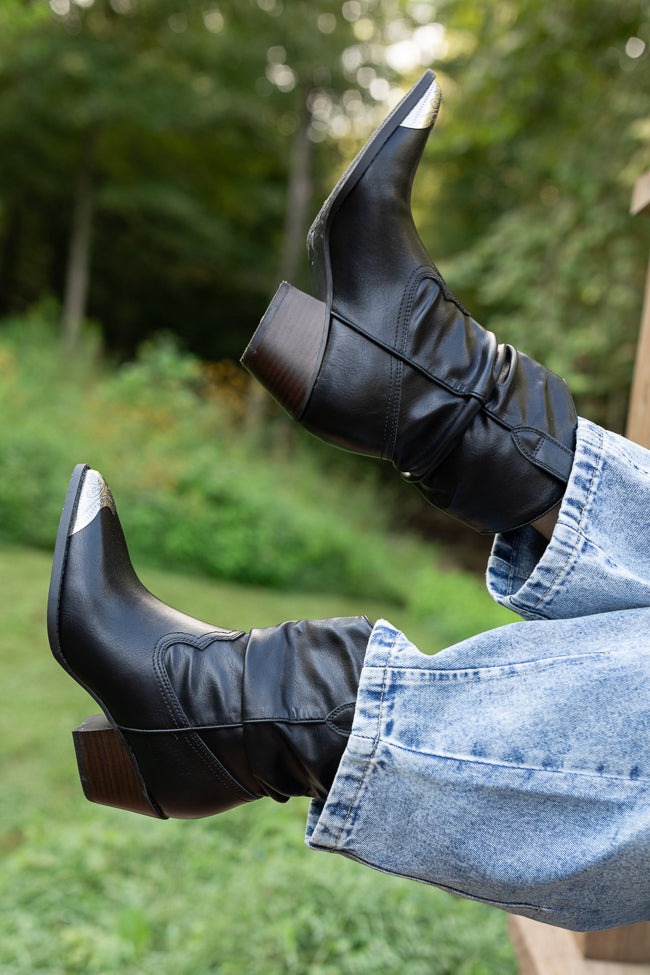Heather Black Slouch Boots FINAL SALE