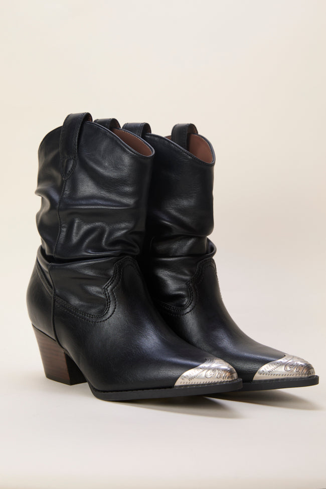Heather Black Slouch Boots FINAL SALE