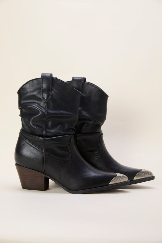 Heather Black Slouch Boots FINAL SALE