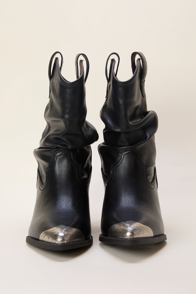Heather Black Slouch Boots FINAL SALE