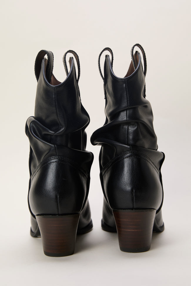 Heather Black Slouch Boots FINAL SALE