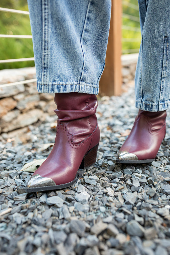 Heather Claret Slouch Boots FINAL SALE