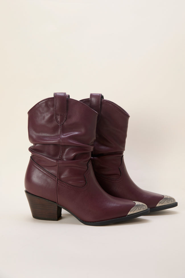Heather Claret Slouch Boots FINAL SALE